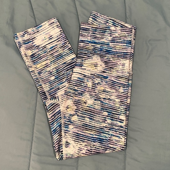 Lululemon Wunder Under High Rise Crop 21" in Blurry Belle Multi (Size 6) - Picture 4 of 7